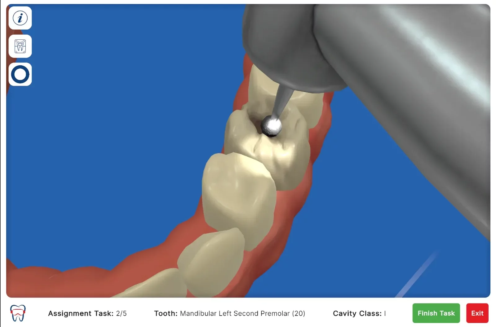 Instructor monitoring a live DentiXR student session on an external tablet