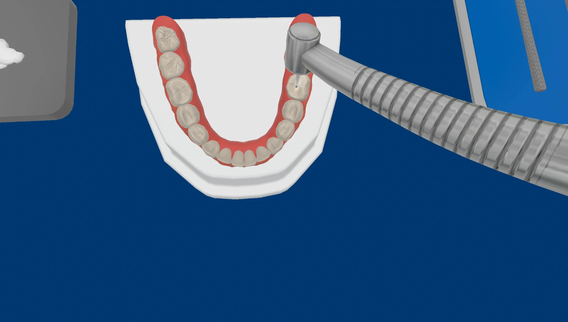 Dental drilling and cavity preparation simulation in DentiXR