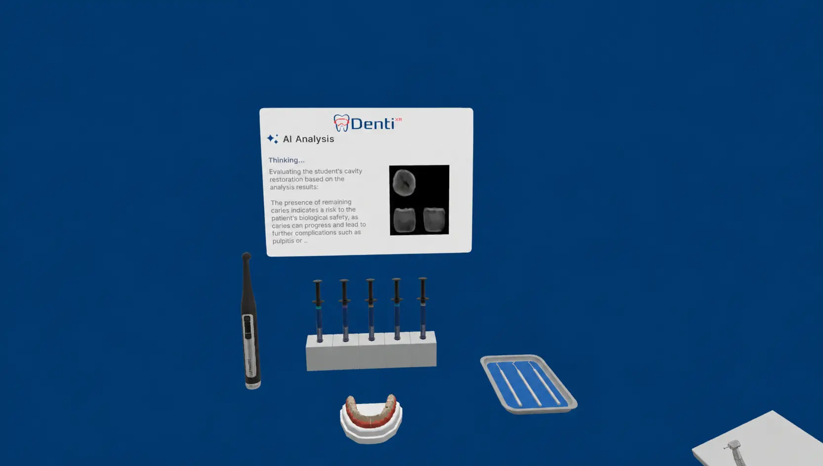 DentiXR training summary and X-ray review